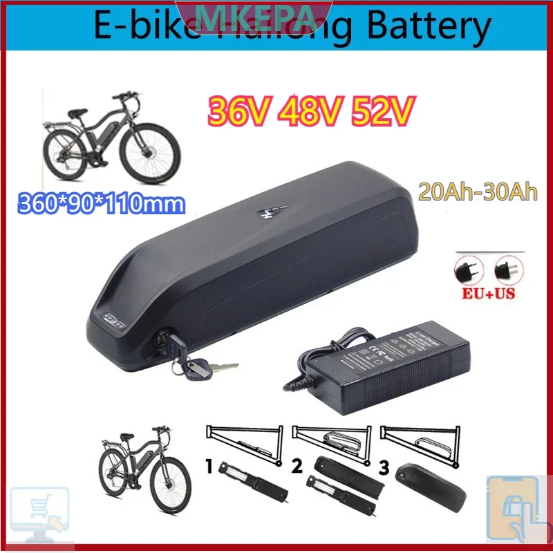 Ebike Battery 48V 20Ah Hailong - 🔋 BMS 20Ah 30Ah가 포함된 모터