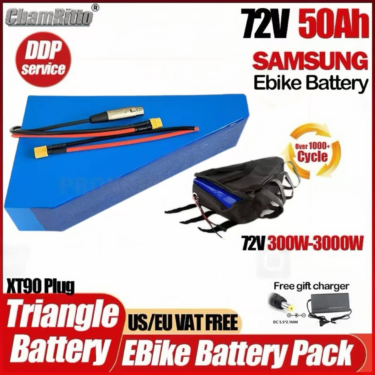 Electric Bicycle Battery 72V 30Ah - 72V 3000W 전기 자전거 챔 라이더
