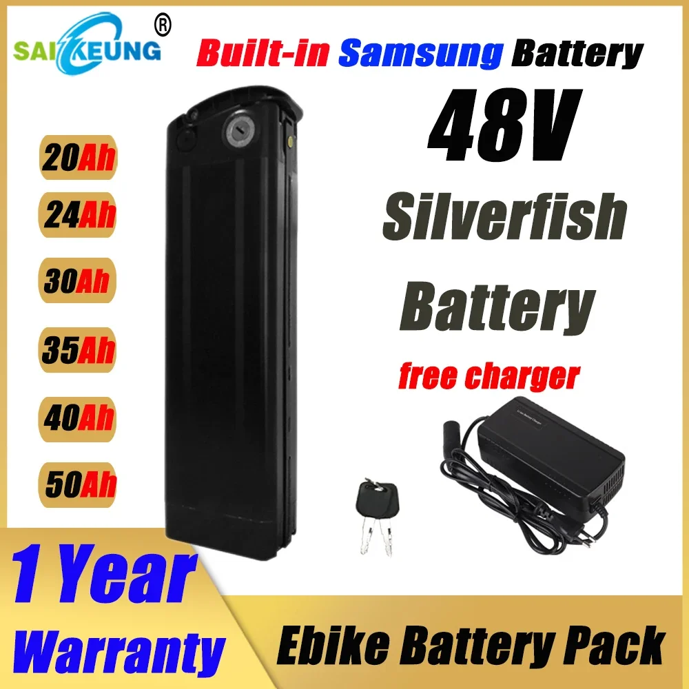 Ebike Battery 48V 20Ah Hailong - 전기 자전거 SilverFish 충전기 포함 리튬
