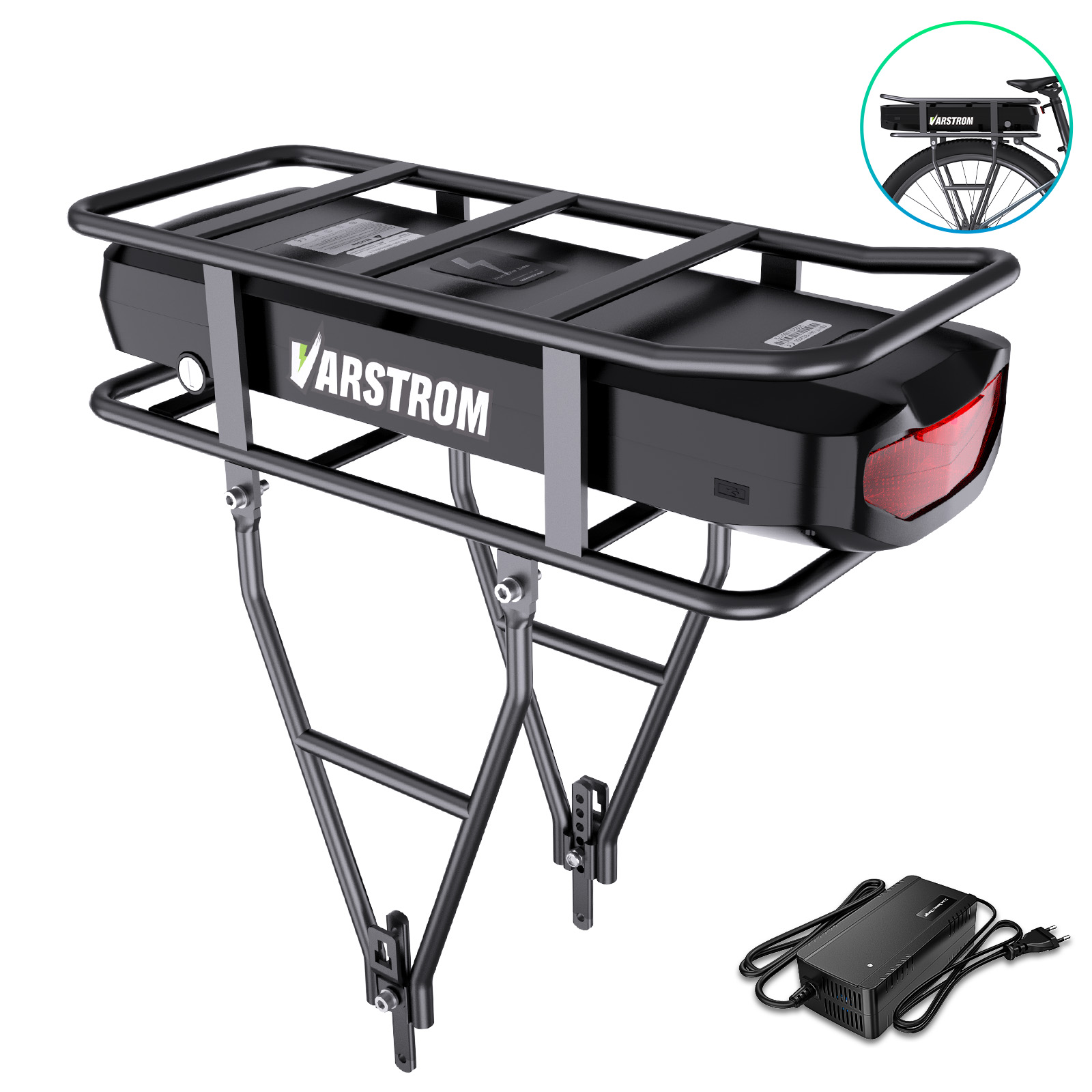Ebike Battery 48V 20Ah Hailong - 전기 자전거 랙 배터리 52V 48V