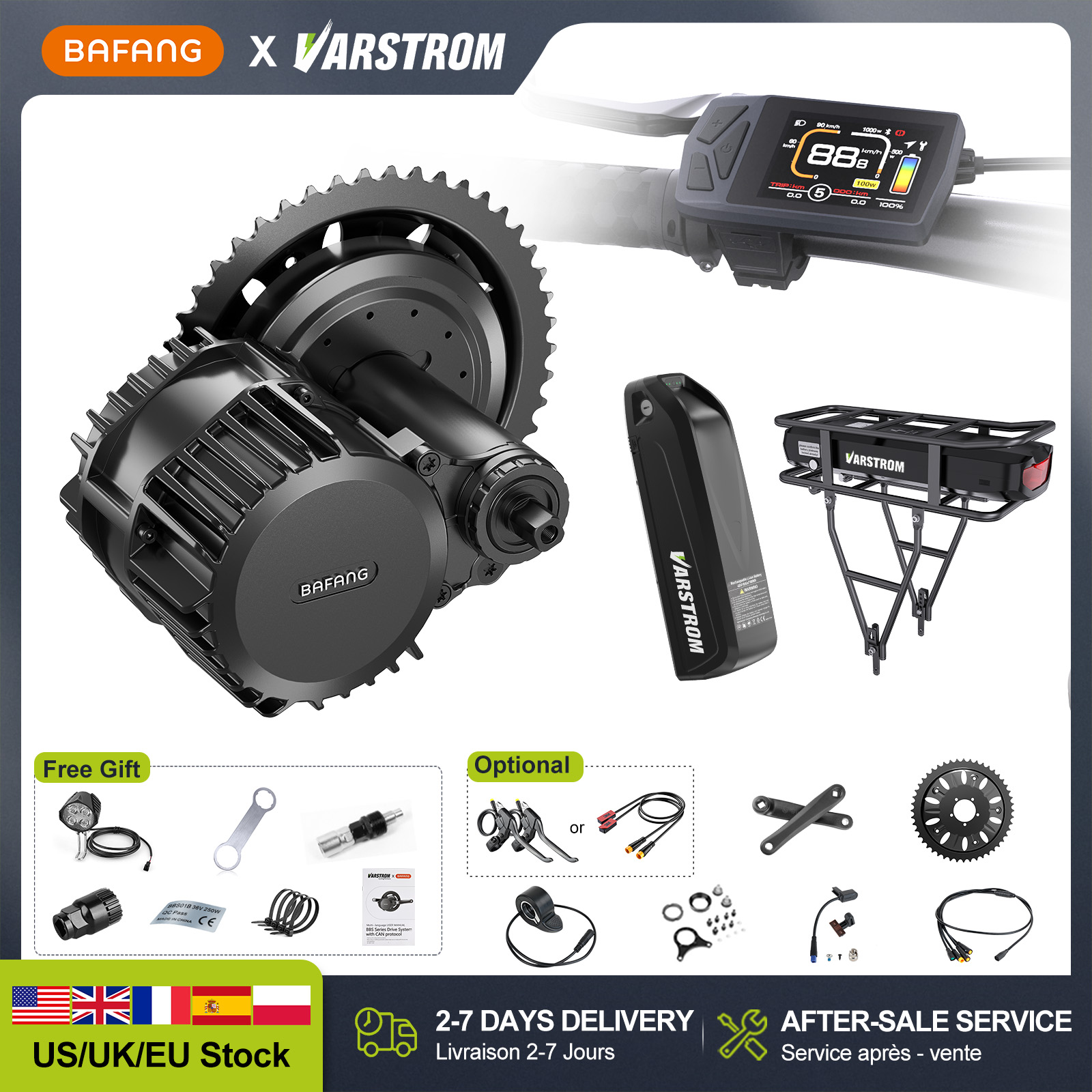 [미국 주식]바팡 48V 미드 드라이브 모터 및 배터리 - Bafang Bbshd 1000W Conversion Kit 리뷰 및 가격